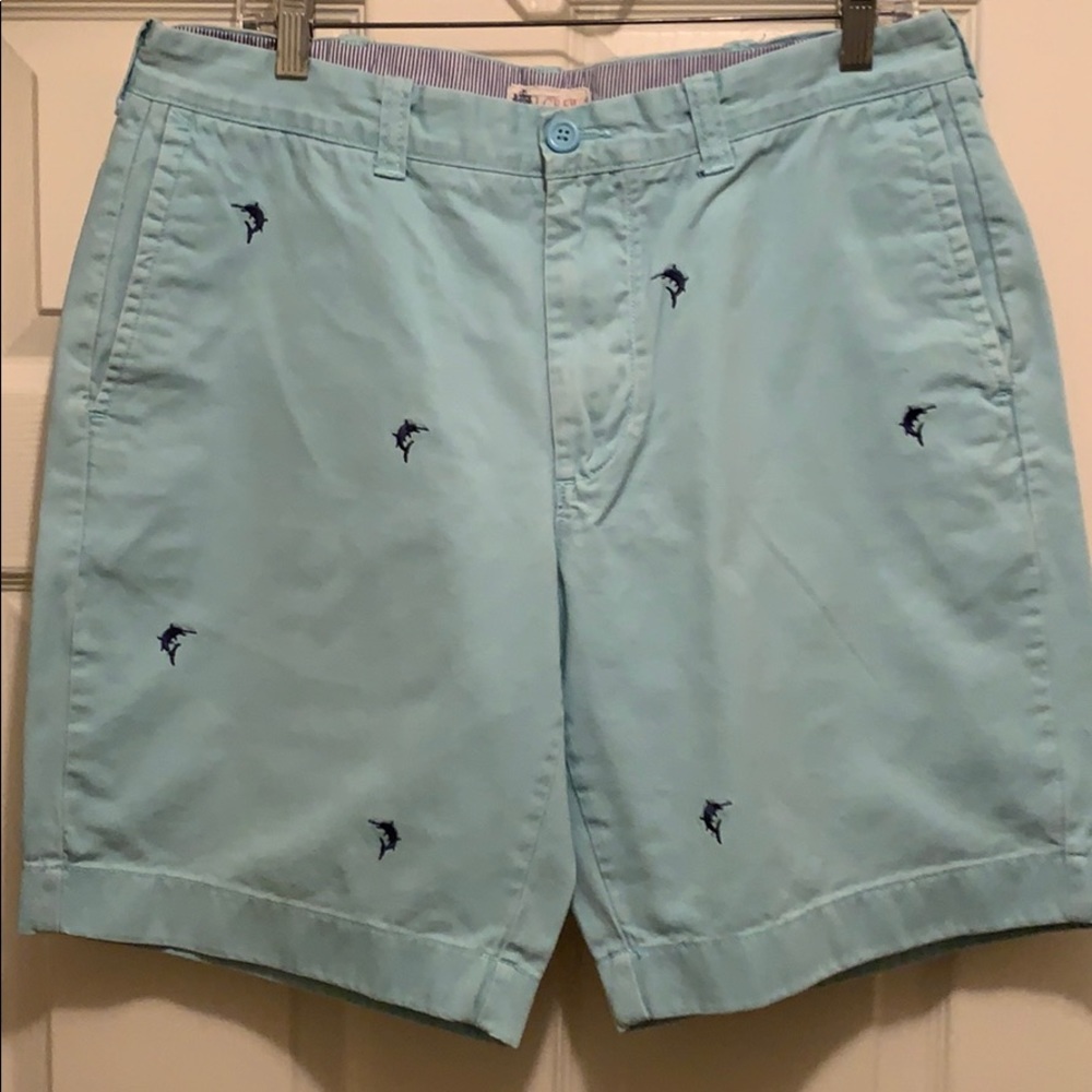 Jcrew - 9in Short - Teal w/ Sail Fish - Sz. 34